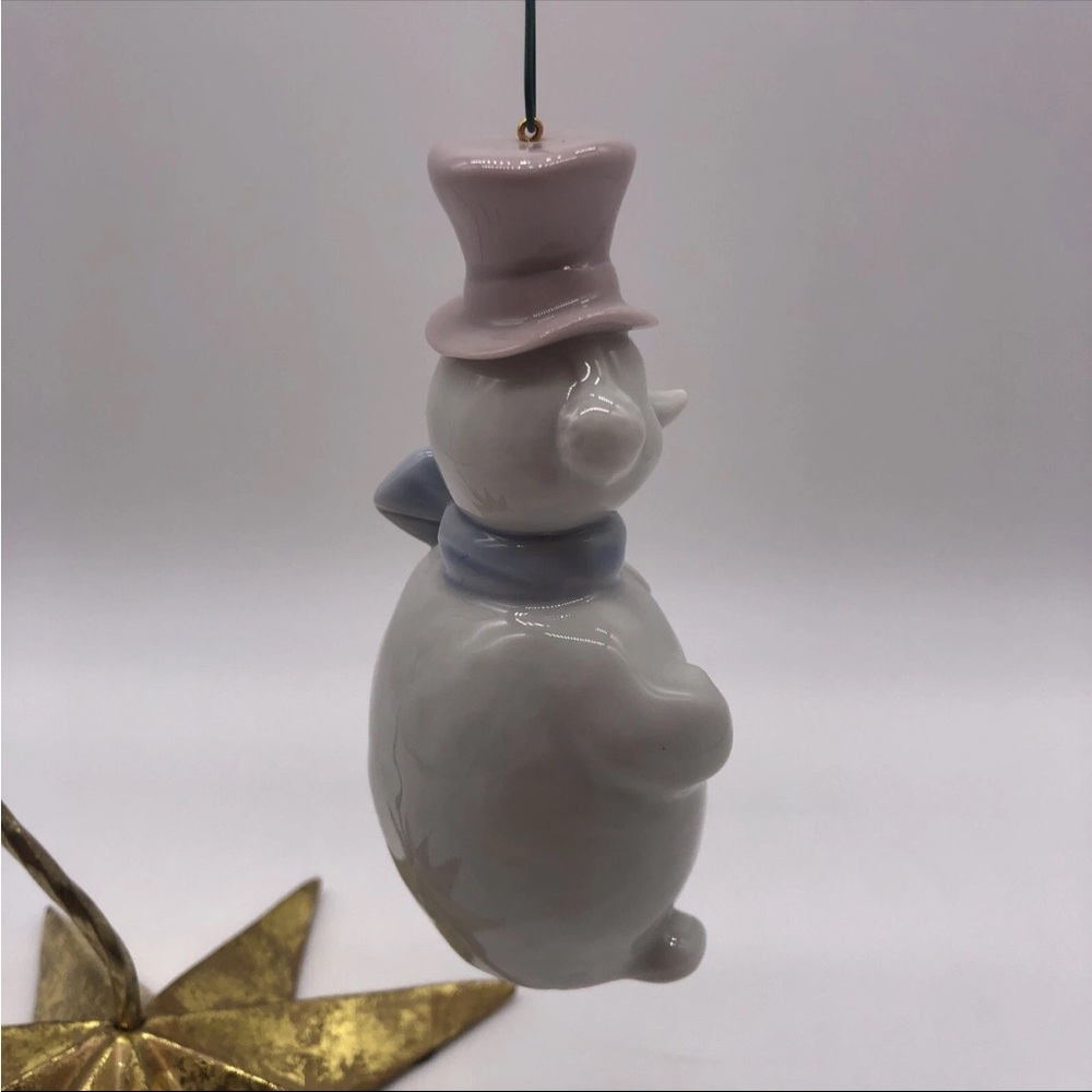 Vintage Lladro Snowman Christmas Ornament #5841 - Picture 8 of 10